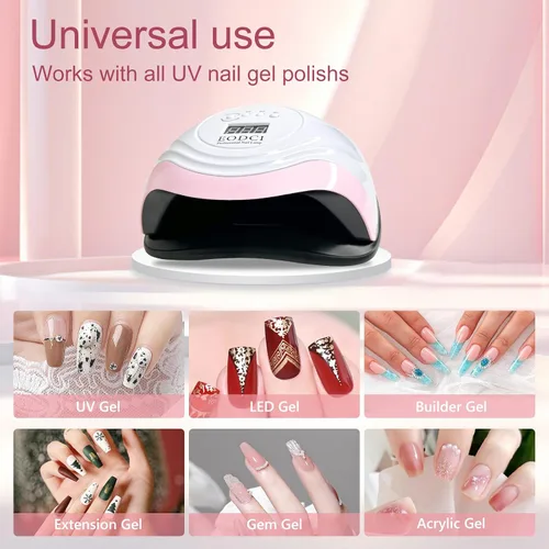 Miniatura 6 de eodci Lámpara de uñas LED UV de 168 W, luz UV para secador de uñas de gel, lámpara de curado de esmalte de uñas, sensor automático, luz profesional
