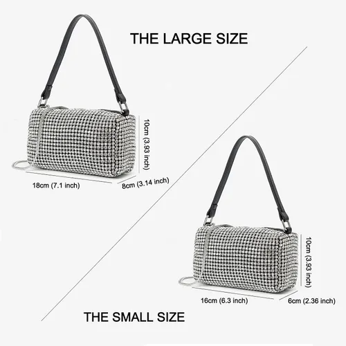 Miniatura 5 de VODIU Bolso bandolera de lujo con purpurina para mujer bolso de mano bolso de noche bolso de mano bolso de fiesta baile