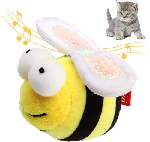 Miniatura 10 de Gigwi Juguetes interactivos para gatos con sonido de chirrido, pack de 2, juguetes para pájaros con chirridos estimulantes que hacen ruido, juguete