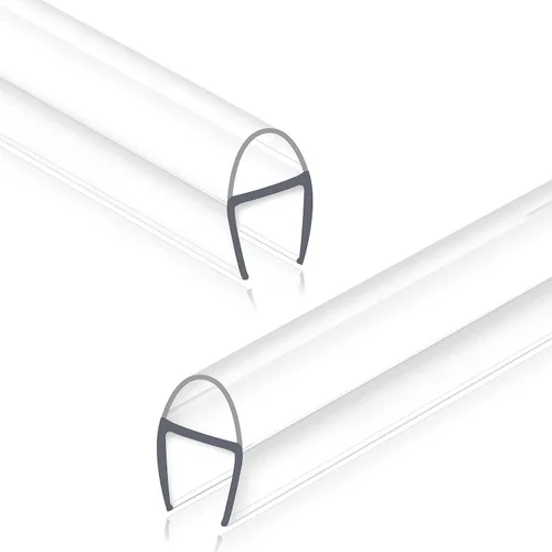 Miniatura 10 de Tira de sellado para puerta de ducha sin marco, paquete de 2 unidades x 78 pulgadas de alto para puerta de ducha de vidrio de 3/8 pulgadas de Tipo H