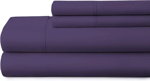 Miniatura 6 de Juego de ropa de cama de 4 piezas, 800 hilos, 100% algodón egipcio, color negro, sábana bajera ajustable de algodón de fibra larga, se adapta a