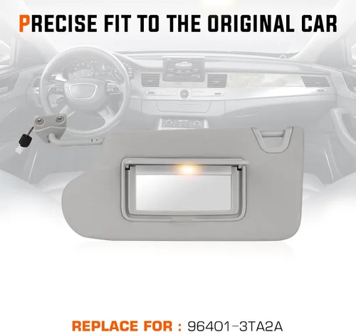 Miniatura 2 de Youxmoto Visera solar del lado izquierdo del conductor y del lado derecho del pasajero para Nissan Altima 2013 2014 2015 2016 2017 2018, reemplazo