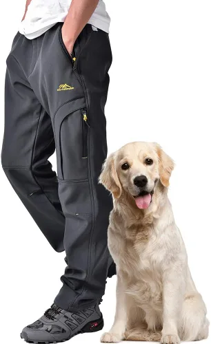 Toomett Pantalones de nieve para senderismo para hombre, esquí, invierno, con forro polar, repelente al agua, campamento, caminar, pesca