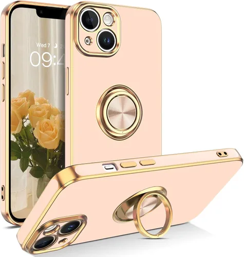 Miniatura 16 de VENINGO Funda para iPhone 14, funda para iPhone 14, ajuste delgado, suave soporte de anillo de 360° con base, compatible con soporte magnético