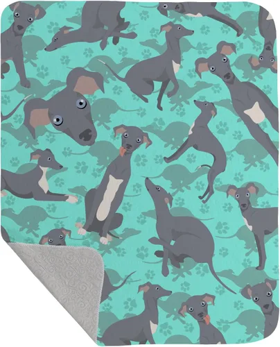 Miniatura 78 de Caroline's Treasures MLM1042LQB Airedale Terrier - Manta acolchada de 50 x 60 pulgadas, diseño de ilustraciones para cama, sofá, suave y ligera