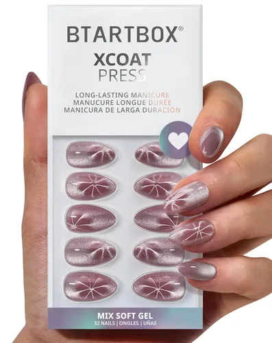 Miniatura 20 de BTArtbox Uñas Postizas Blancas Cortas a Presión - Uñas Postizas de Gel Suave en Forma de Almendra, Uñas Blancas con Pegamento para Uñas, Uñas