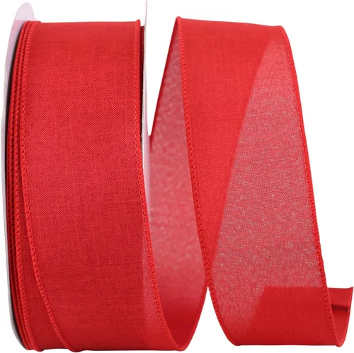 Miniatura 41 de Cinta Reliant Ribbon 92573W-031-09K para borde con alambre Everyday Linen Value, 1-1/2 pulgadas x 50 yardas, color negro