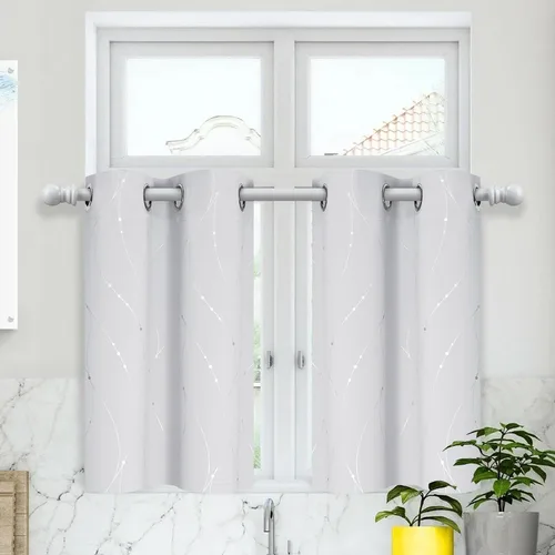 Miniatura 44 de BUHUA - Paneles de cortinas opacas para sala de estar, cortinas grises con aislamiento térmico, cortinas de ventana para dormitorio - 72 pulgadas