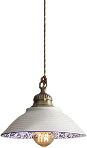 Miniatura 10 de MARURY Lámpara colgante de techo, luz colgante de porcelana azul y blanca, lámpara clásica de cerámica pequeña ajustable para cocina, isla