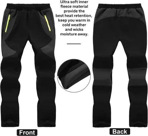 Miniatura 2 de Pantalones de esquí de nieve para niños, senderismo, niños, niñas, impermeables, resistentes al viento, forro polar cálido y aislado