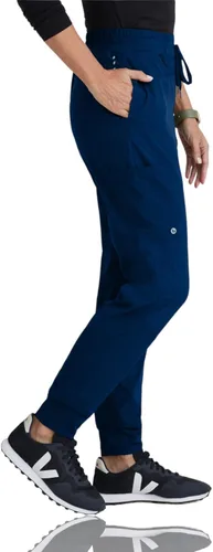 Miniatura 3 de Barco One Pantalón deportivo, pantalón quirúrgico de altura media, con tejido elástico de 4 vías y 3 bolsillos, para mujer