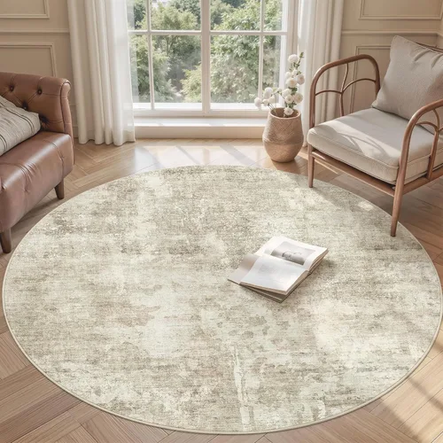 Miniatura 69 de Alfombra de pasillo Soalmost 2'6" x 10' lavable, alfombra antideslizante para cocina, baño, lavandería, alfombras vintage ultra delgadas para Beige