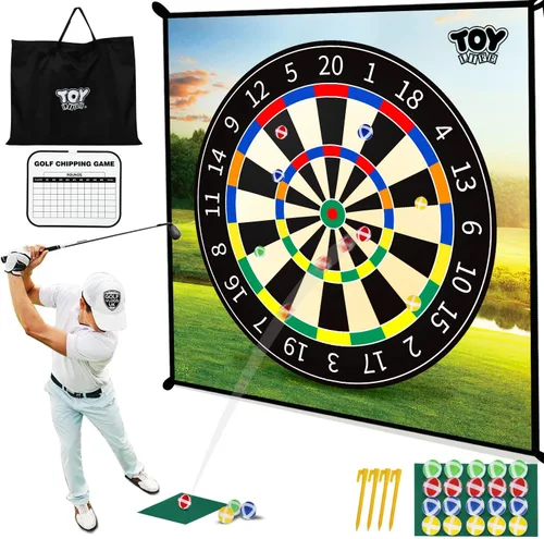 Miniatura 9 de TOY Life Alfombrilla de Juego de Golf Chipping para Interiores y Exteriores, Juegos para Adultos y Familias, Niños, Equipo de Juego al Aire Libre