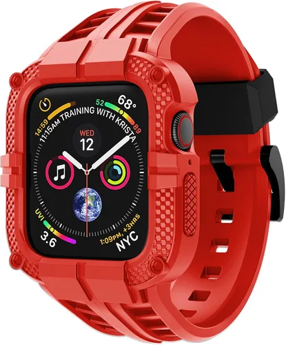 Miniatura 11 de Correa resistente para Apple Watch Series 9 de 45 mm, 44 mm, 42 mm, SE 9/8/7/6/5/4/3 para hombres, Negro, 41 mm/40 mm/38 mm, Deportes