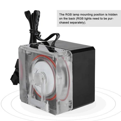 Miniatura 5 de Bomba de agua silenciosa, bomba de agua integrada de refrigeración por agua de PC, soporta velocidad de control inteligente PWM, conexión universal