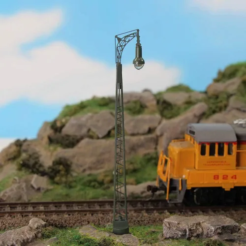 Miniatura 2 de LQS65 3pcs Modelo Trenes Escala HO 1:87 Lámparas de luz de calle Poste de mástil (escala HO)