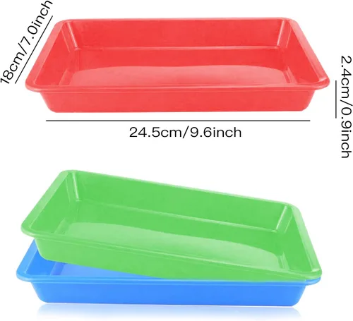 Miniatura 7 de Bandejas de arte de plástico, 5 piezas apilables para actividades y manualidades, bandeja de joyería para proyectos de bricolaje, pintura, cuentas