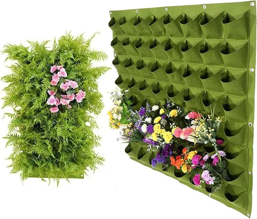 Miniatura 19 de Bolsas de cultivo colgantes para plantar, 9 bolsillos para colgar en la pared, bolsa de cultivo vertical para jardín interior y exterior, contenedor