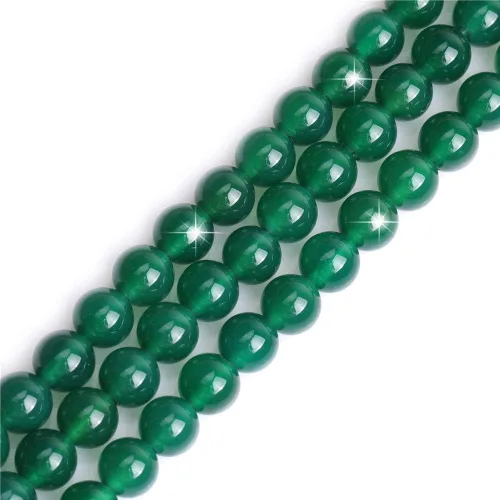 Miniatura 105 de GEM-Inside - Cuentas redondas de ágata de ónix azul claro natural de 0.394 pulgadas (0.394 in) con agujero grande para hacer joyas, suministros