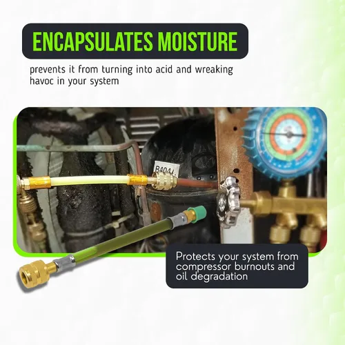 Miniatura 5 de Leak Saver Direct Inject Ultimate 3 en 1 Sellador de fugas de refrigerante AC con tinte UV y removedor de humedad para la mayoría de sistemas