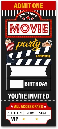Miniatura 10 de VAHATAN Invitaciones de fiesta de segundo cumpleaños con sobres, paquete de 20 invitaciones de tren para fiesta de segundo cumpleaños con sobres, 9
