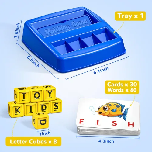 Miniatura 6 de NARRIO Juguetes educativos para niños de 3, 4, 5 años, juego de letras coincidentes, juguetes de aprendizaje ABC para preescolar para niños de 4 a 8