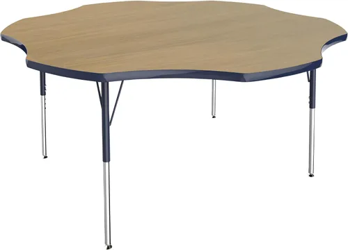 Miniatura 87 de FDP Clover Mesa de Actividades Escolar y de Oficina (48 x 48 pulgadas), patas estándar con deslizadores giratorios para entornos de asientos