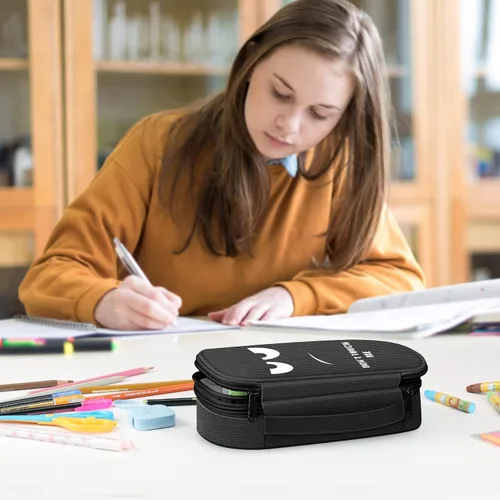 Miniatura 2 de FINPAC Estuche para lápices, caja de lápices de gran capacidad, organizador de almacenamiento de artículos de papelería para mujeres, hombres