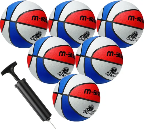 Miniatura 9 de Wettarn 6 piezas de balones de baloncesto tamaño 5 al por mayor, suministros de donación caritativa cristiana, balón de baloncesto de 27.5 pulgadas