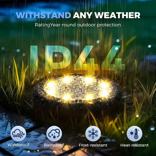Miniatura 5 de SOLPEX Mini luces solares de tierra, paquete de 12 luces solares para caminos al aire libre, impermeables, luces de jardín para entrada, pasarela