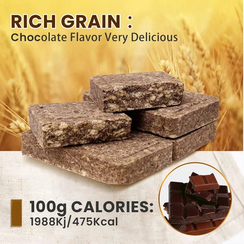 Miniatura 5 de Barras de ración de alimentos de emergencia, sabor a chocolate/multivitaminas, suministro de pestañas de supervivencia para campamento al aire