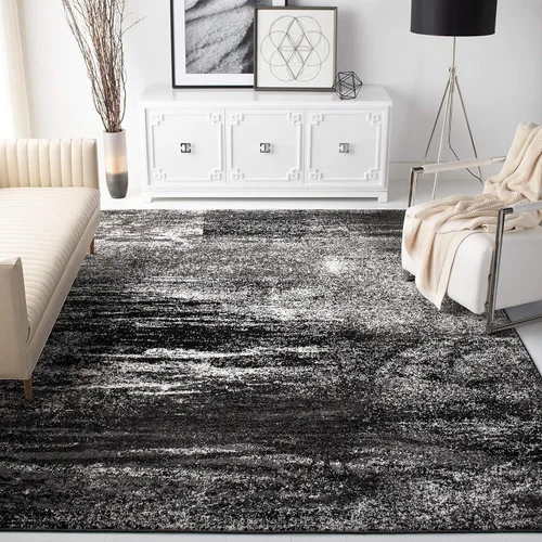 Miniatura 23 de SAFAVIEH, colección Adirondack - Alfombra de 6 x 9 pies, plateada/multicolor, abstracta, moderna, no desprende pelo, de fácil cuidado, para zonas