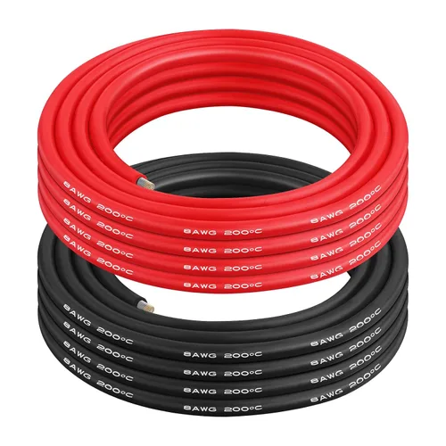 Miniatura 13 de Cable eléctrico de silicona calibre 14 AWG (rojo de 10 pies y negro de 10 pies) suave y flexible núcleo de cobre estañado de 0.003 in, alambre