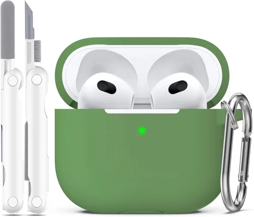 Miniatura 34 de Funda para AirPods con llavero, protección completa, de silicona, accesorios para AirPods, funda para hombres, mujeres y adolescentes, con estuche