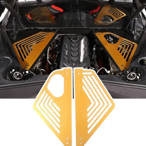 Miniatura 12 de TOYCIDFG Cubierta de panel de bahía del motor, protector de protección contra salpicaduras izquierda y derecha para C8 Corvette 2020-2024 Accesorios