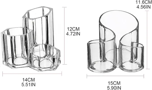 Miniatura 3 de Caja de almacenamiento de brochas de maquillaje Soporte transparente de acrílico cosmético