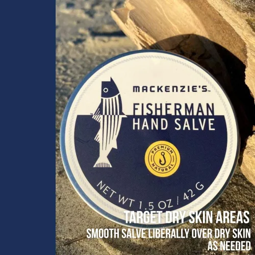 Miniatura 3 de MacKenzie's Fisherman Hand Salve - Día del Padre - Regalos para hombres - Regalos para pescadores - Apto para viajes - Todo natural - Reparación