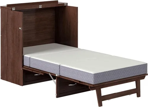 Miniatura 15 de AFI, Northfield Murphy Bed - Baúl de cama Twin XL con colchón de 6", cajón de almacenamiento y cargador USB integrado, ámbar quemado