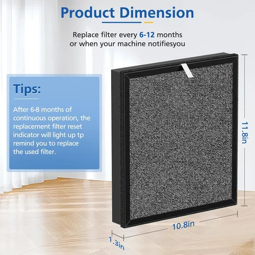 Miniatura 6 de LINNIW Filtro de repuesto TZ-K2 compatible con el purificador de aire ToLife TZ-K2, sistema de filtración 3 en 1 con carbón activado y prefiltro