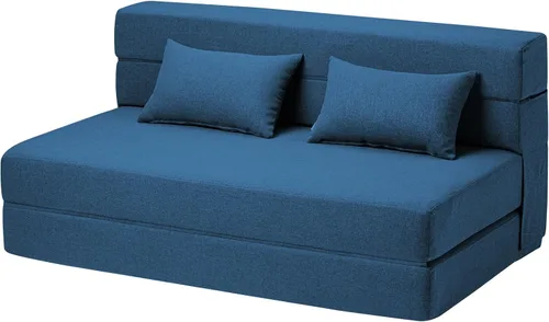 Miniatura 16 de SUYOLS Sofá Cama Plegable con Almohadas - Silla Convertible Sofá de Piso y Colchón para Dormir, Sleeper de Espuma Viscoelástica Plegable para Sala