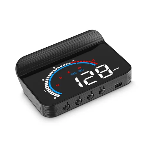Miniatura 10 de Liiiyuan HUD M17, pantalla frontal OBD2 y GPS sistema dual velocímetro para coche, velocímetro digital con velocidad, dirección de viaje y alarma