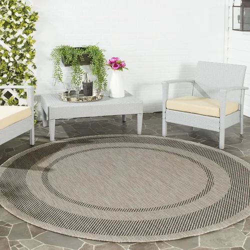 Miniatura 28 de SAFAVIEH Alfombra lavable al aire libre Courtyard Collection - 2'3" x 5', beige y negro, no desprende pelusa y fácil de limpiar, ideal para patio