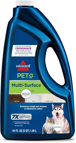 Bissell Fórmula multisuperficie para mascotas con frescura Febreze, 22951, 1.9 L, Uso en suelos duros sellados y alfombras de área, elimina