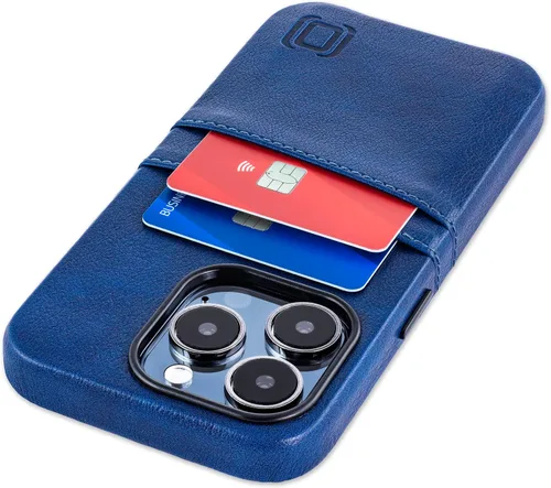 Miniatura 26 de Dockem Funda para tarjetas para iPhone 15 con placa de metal integrada para montaje magnético y 2 bolsillos para tarjetas: Cartera Luxe M2, piel