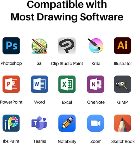 Miniatura 8 de HUION Inspiroy H430P - Tableta gráfica de 4.8 x 3 con lápiz sin batería, 4 teclas de acceso rápido, tableta artística para dibujar, escribir