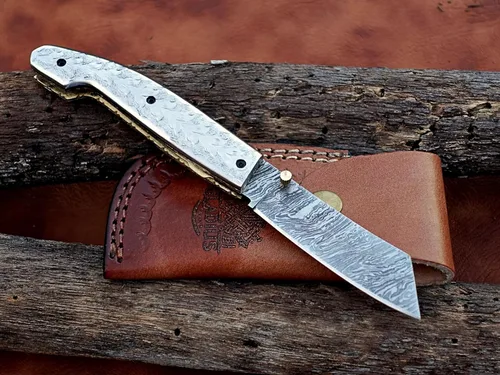 Miniatura 2 de Cuchillo plegable de Damasco: da rienda suelta a tu aventurero interior con esta herramienta EDC compacta y elegante: artesanía de precisión