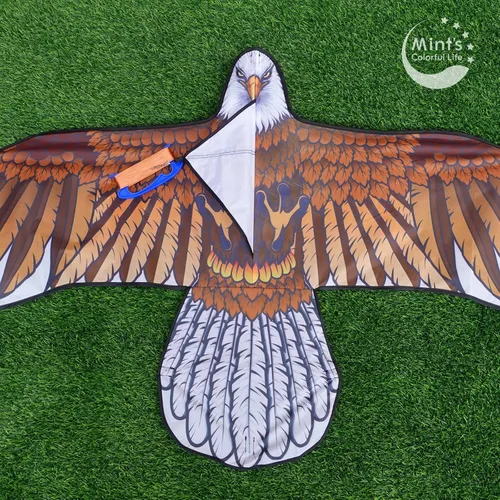 Miniatura 5 de Cometa de águila calva para adultos y niños, cometas enormes fáciles de volar cometa de una sola línea para viaje a la playa