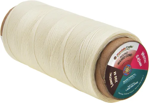 Miniatura 63 de Mandala Crafts Hilo encerado plano de 24 colores surtidos para costura de cuero, 55 x 24 yardas, hilo de poliéster 150D 0.031 in para cueros