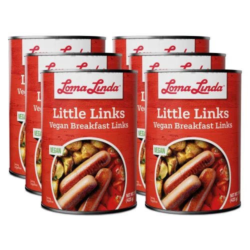 Miniatura 5 de Loma Linda - Carnes a base de plantas (pequeños eslabones (15 oz.), paquete de 3