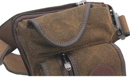 Miniatura 8 de Riñonera táctica para hombre con caída en el muslo, riñonera militar para motociclistas, con múltiples bolsillos, para viajes, senderismo, escalada